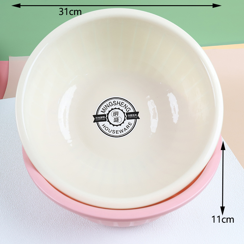 804 Round Colored Stripe Basin
