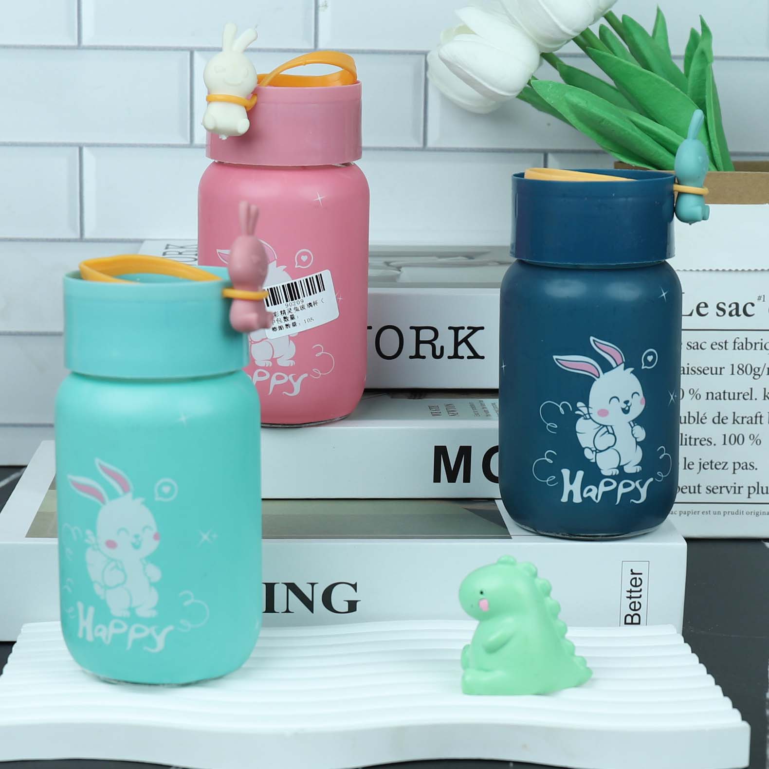 Colorful Elf Rabbit Glass Cup (320Ml)