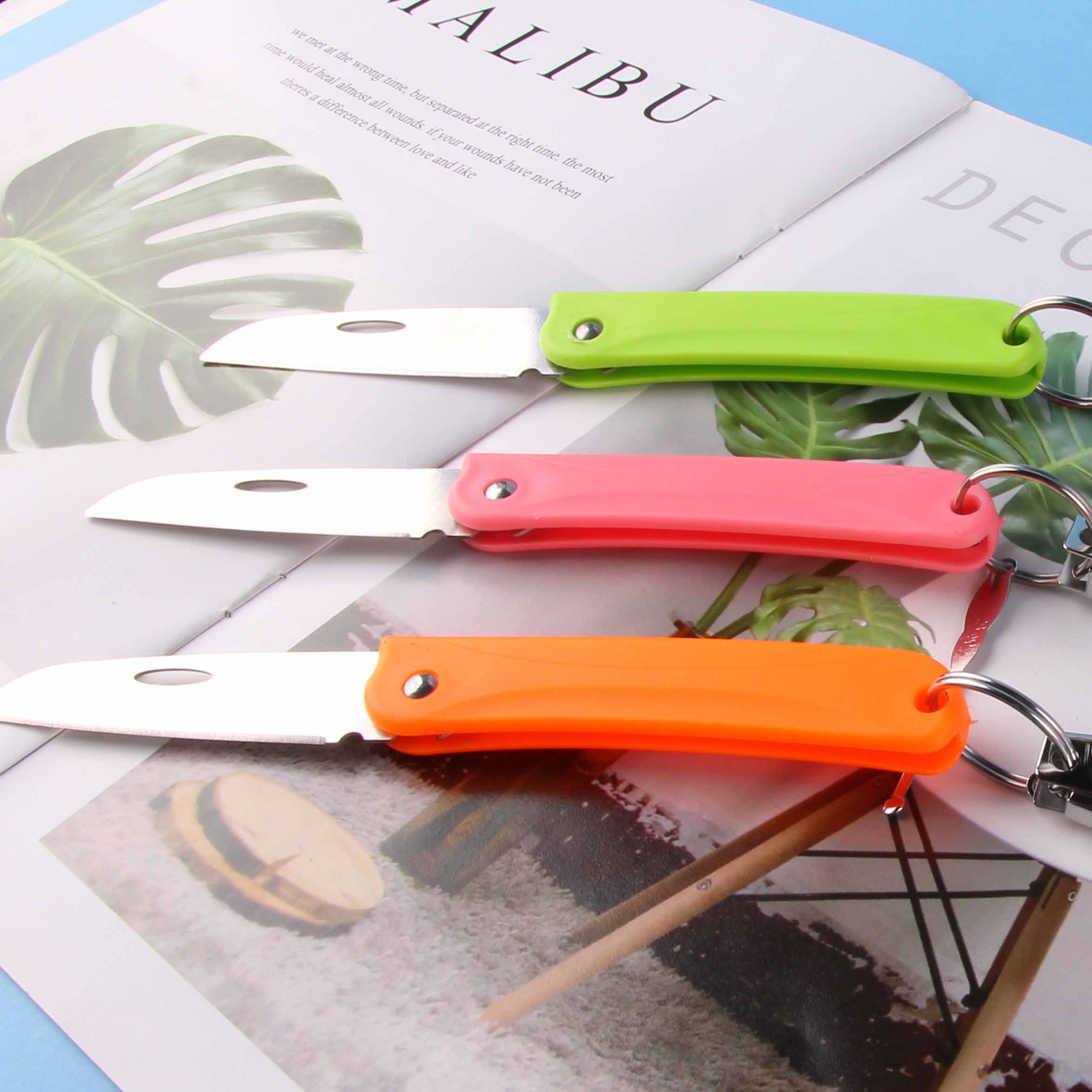 Colorful Knife Keychain Three-Piece Set