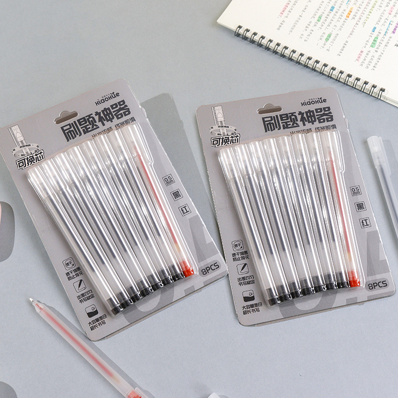 Xx-8862 Eight Exam Gel Pens (Black+Red)