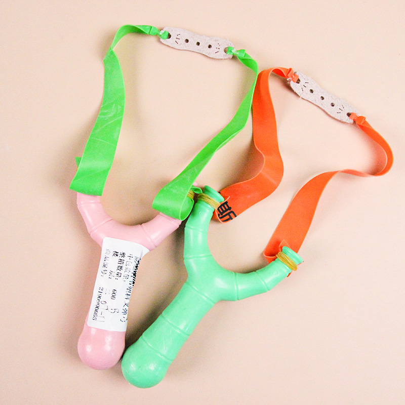 Faux-Bamboo Joint Plastic Fork Slingshot