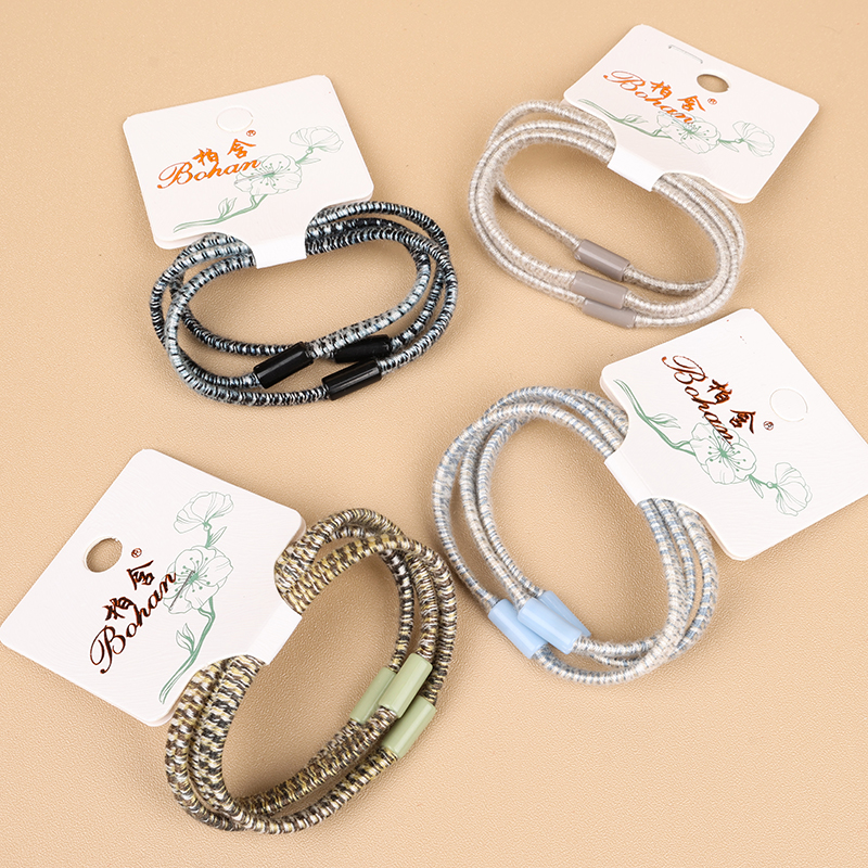 Three deep color simple flat rubber bands