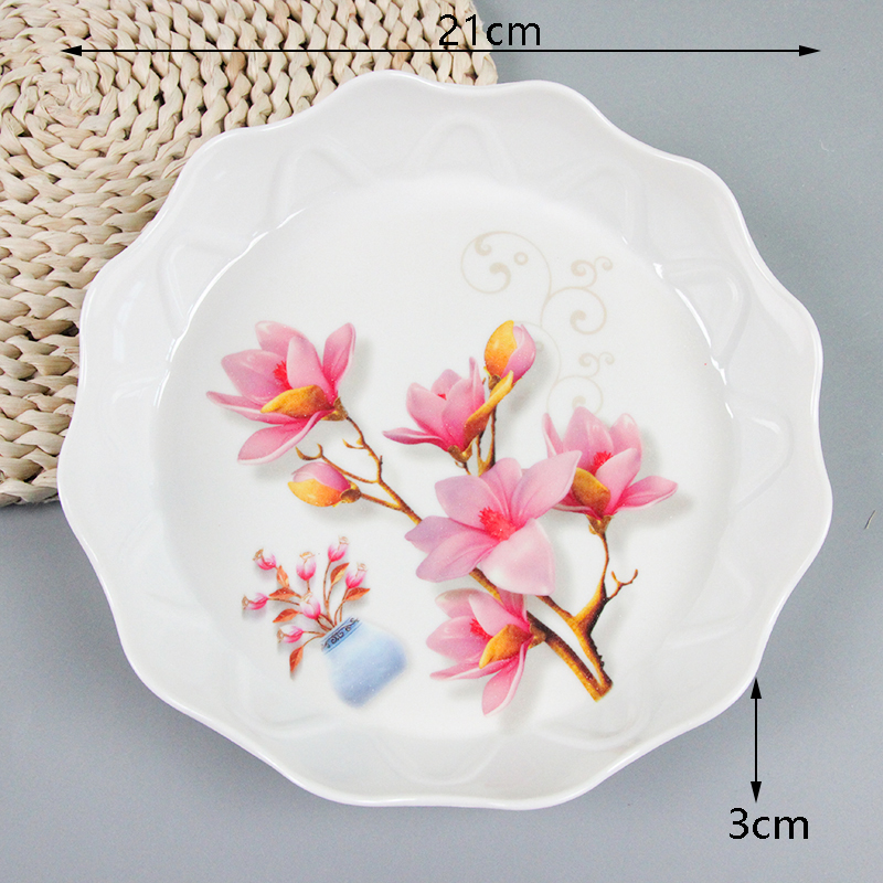 312 Floral Wave Edge Fruit Plate