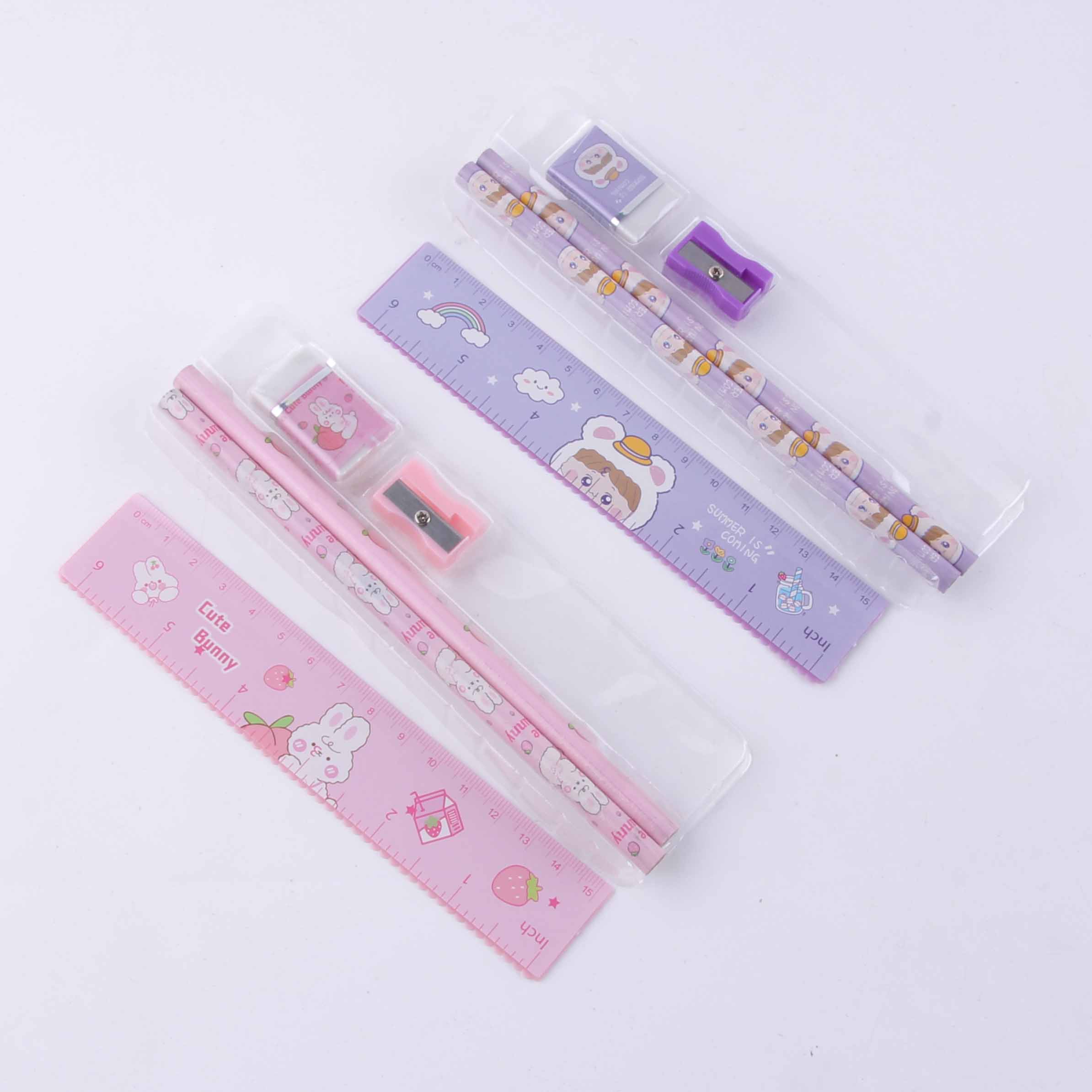 Cartoon Five-Piece Pencil Set (Random Color) - Image 3
