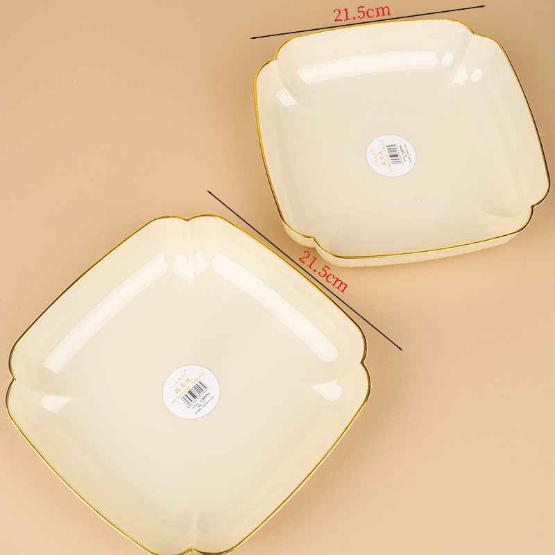 7105 gilded white fruit plate