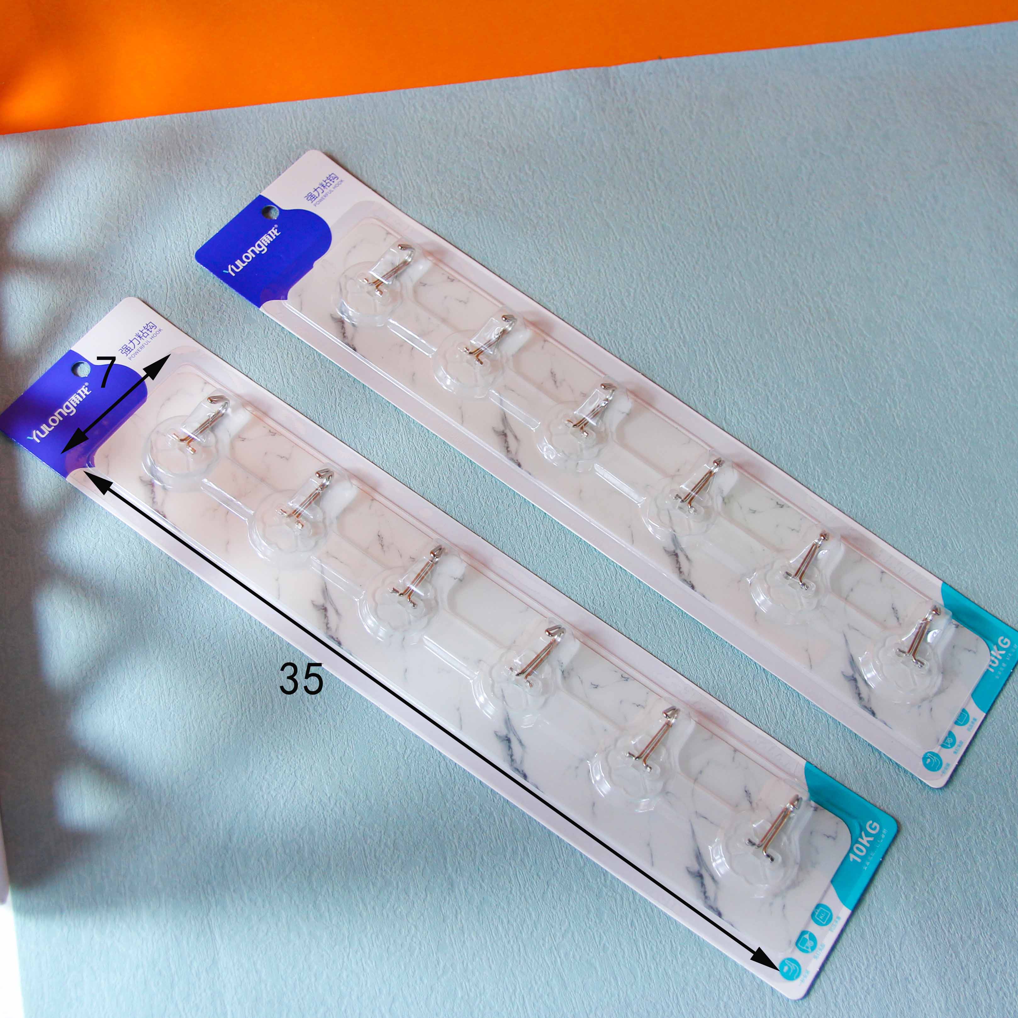 8128 Móc câu không để lại vết, kiểu họa tiết mực rửa, 6 mắt