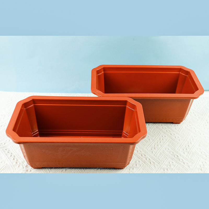 8018 Rectangular Red Flowerpot (341913.5) - Image 2