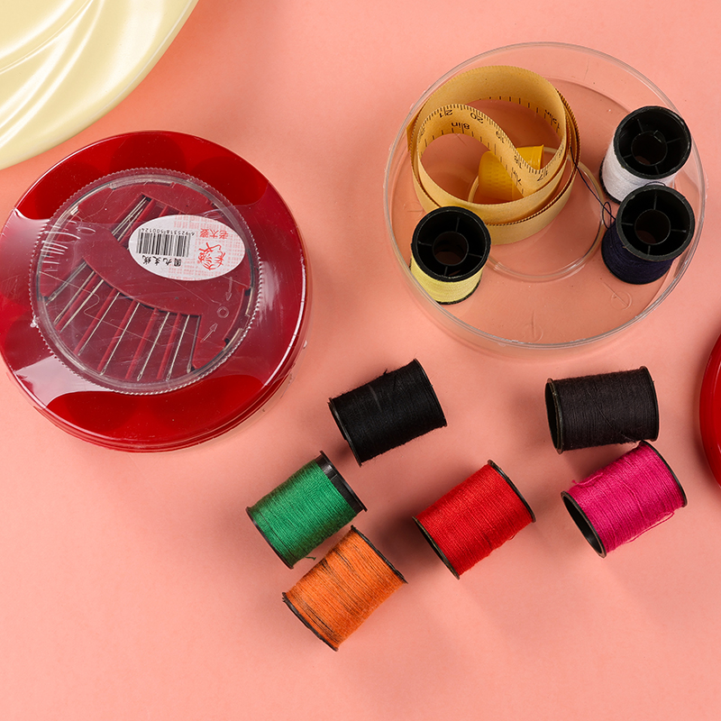 Space red cover round nine sewing box