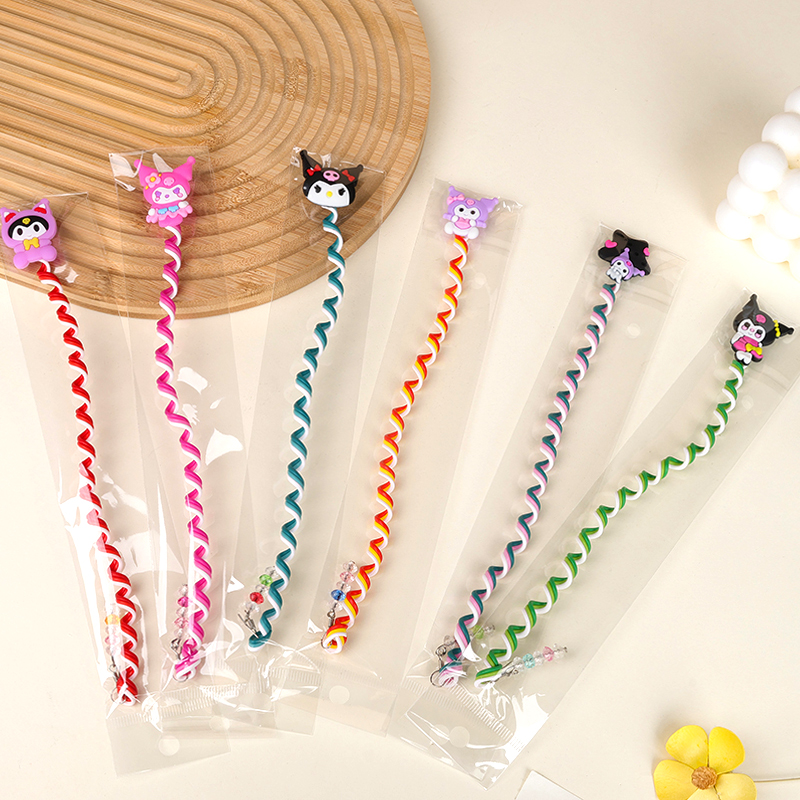 Soft glue Sanrio telephone cord hair iron