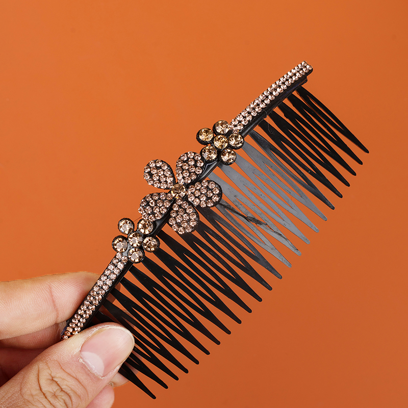 W192 colored diamond butterfly flower fork comb - Image 2