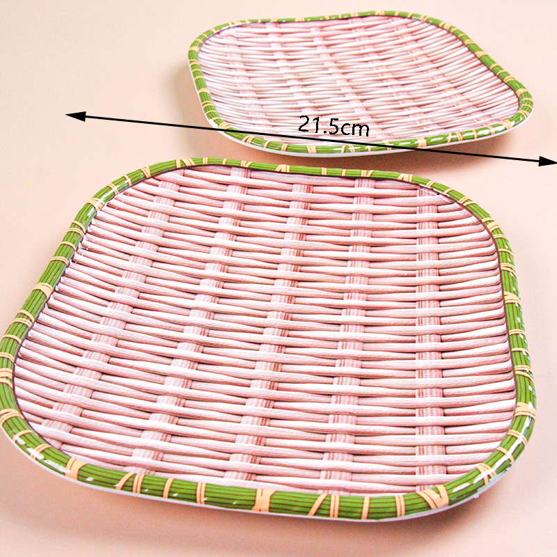 Lc214 Bamboo Woven Square Fruit Dish