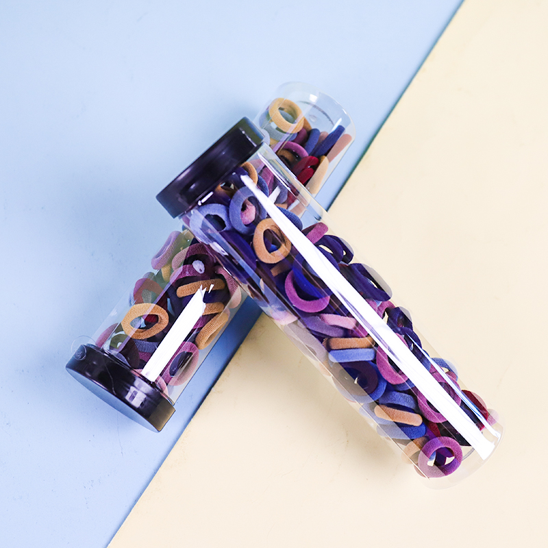 Bucket Packed Dark Color Children'S Hair Ties (100 Pieces)