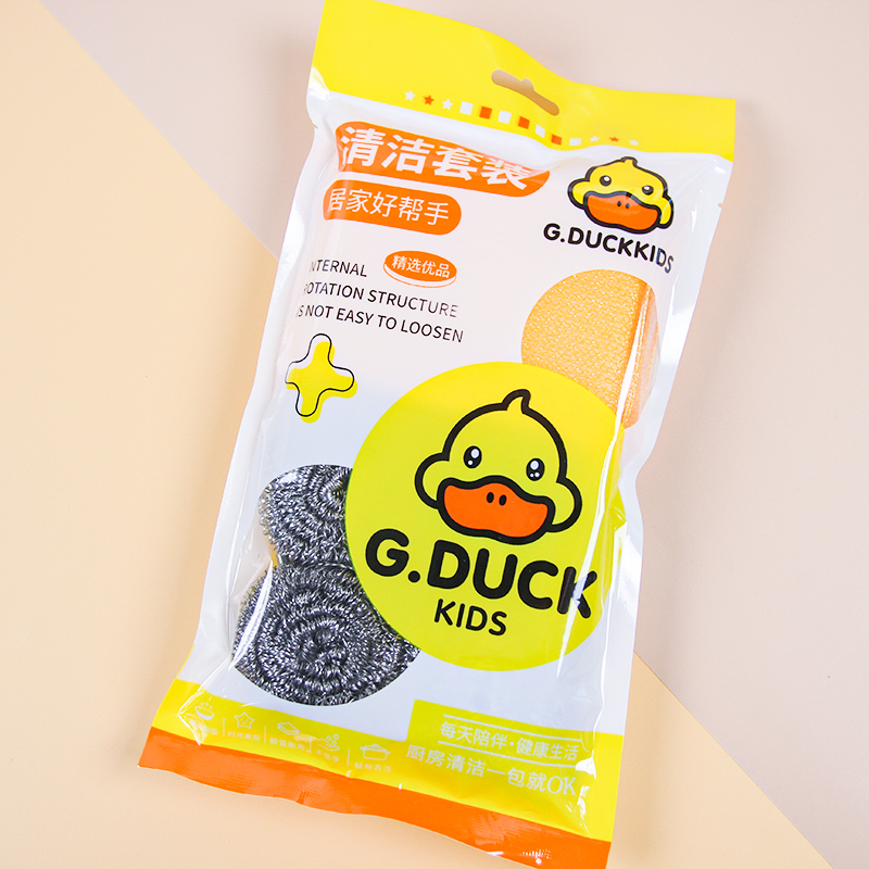 Little Yellow Duck 1077 Stainless Steel Scourers + Cleaning Sponges
