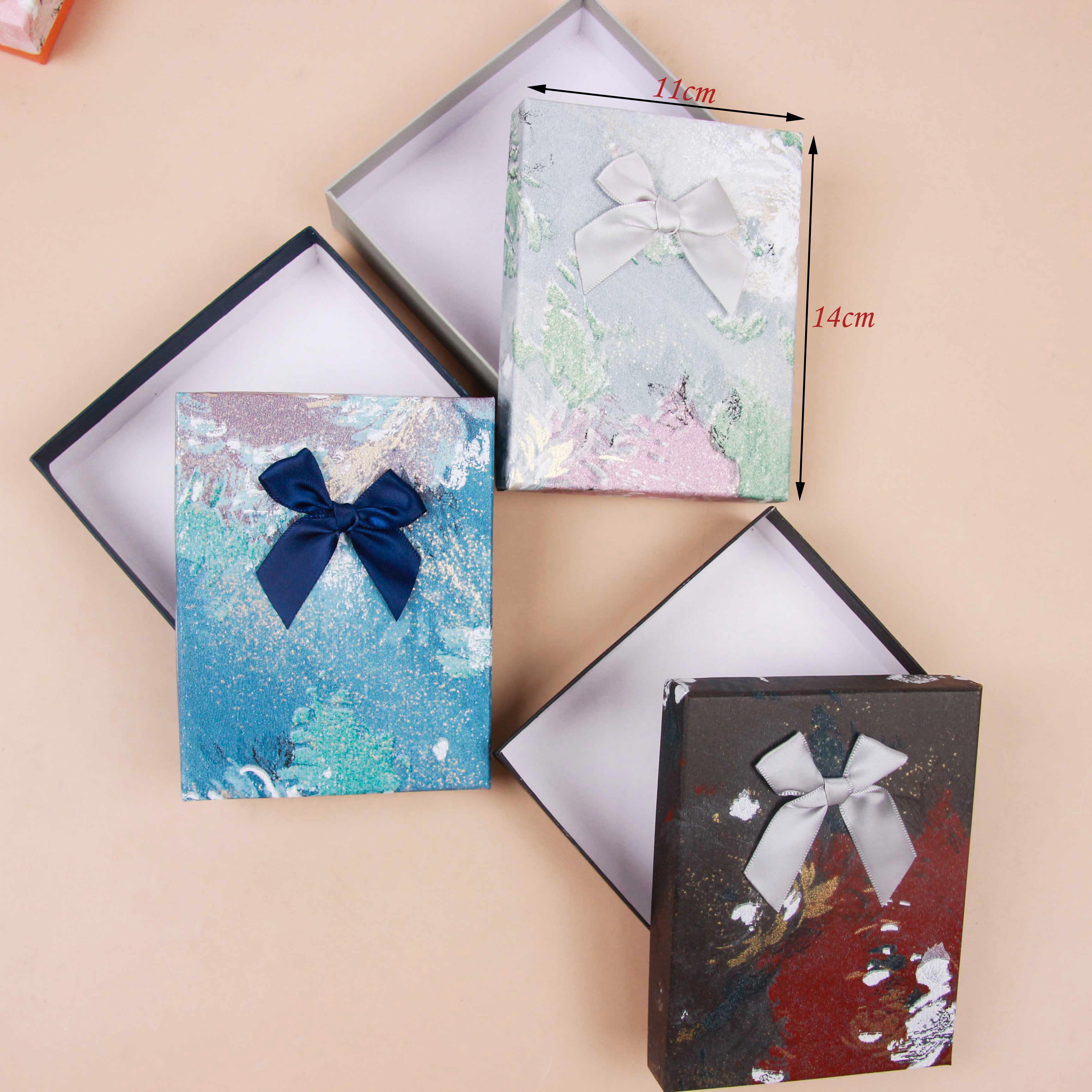 Hộp quà hình nơ sang trọng, có thể đổ được, kích thước 11x14