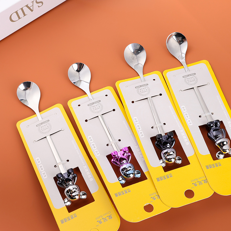 6381 colorful silver coffee spoon (plus card)