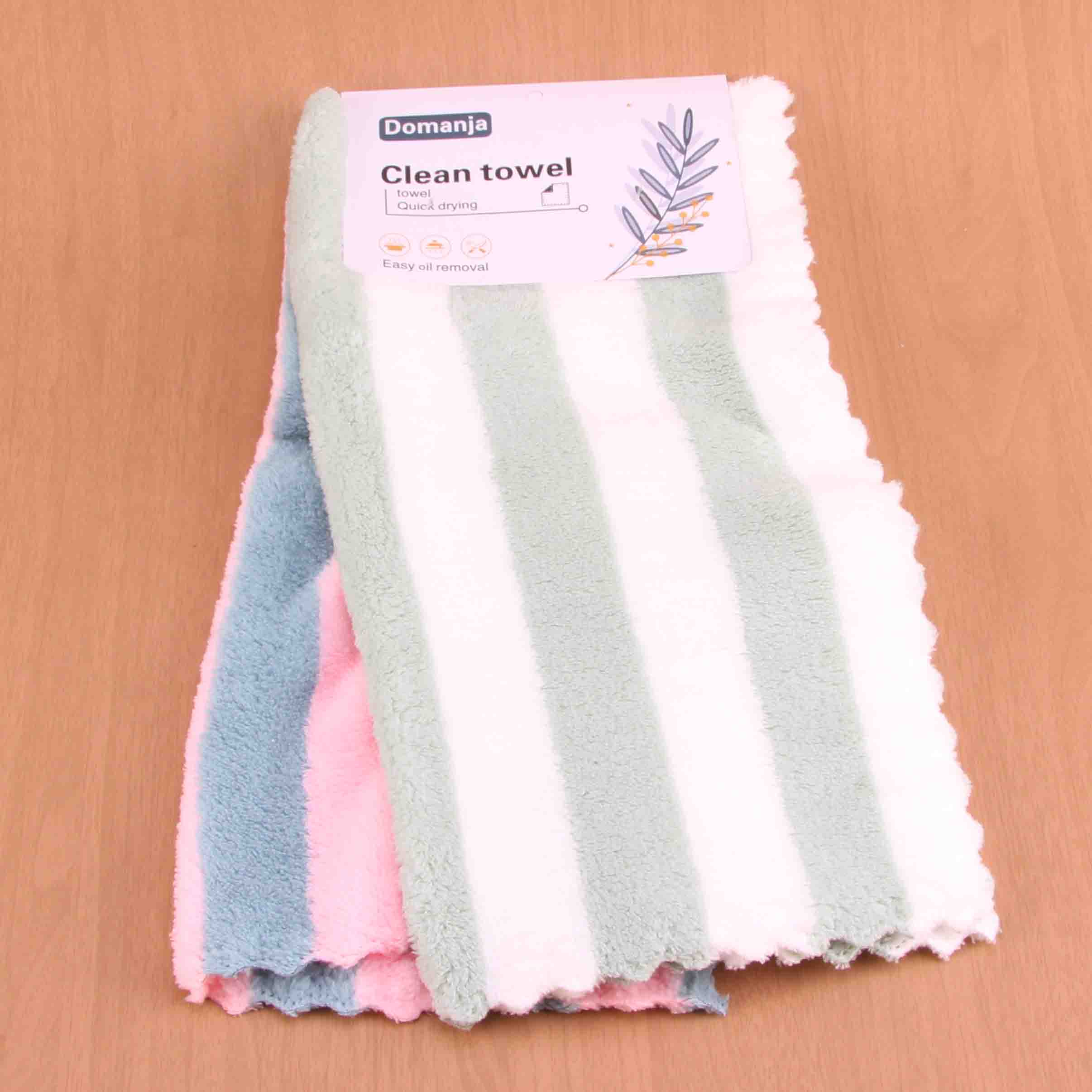 2 Header Cards Packaging Striped Cleaning Towels - Image 2