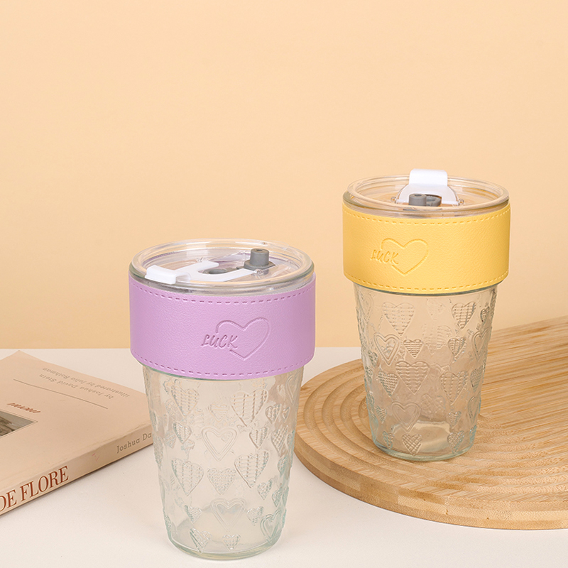Love holster straw glass (500ml)