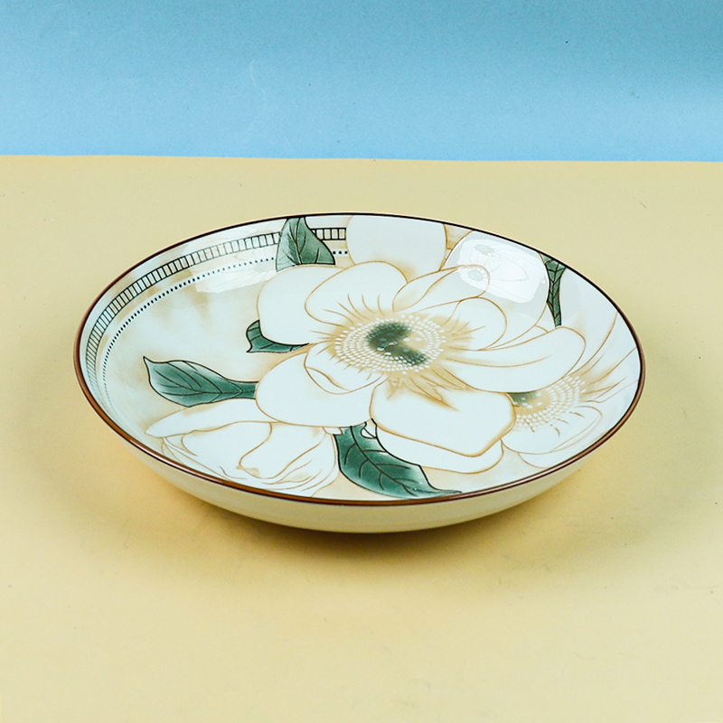 New Bone China 8.3-Inch Fruit Plate (Camellia)