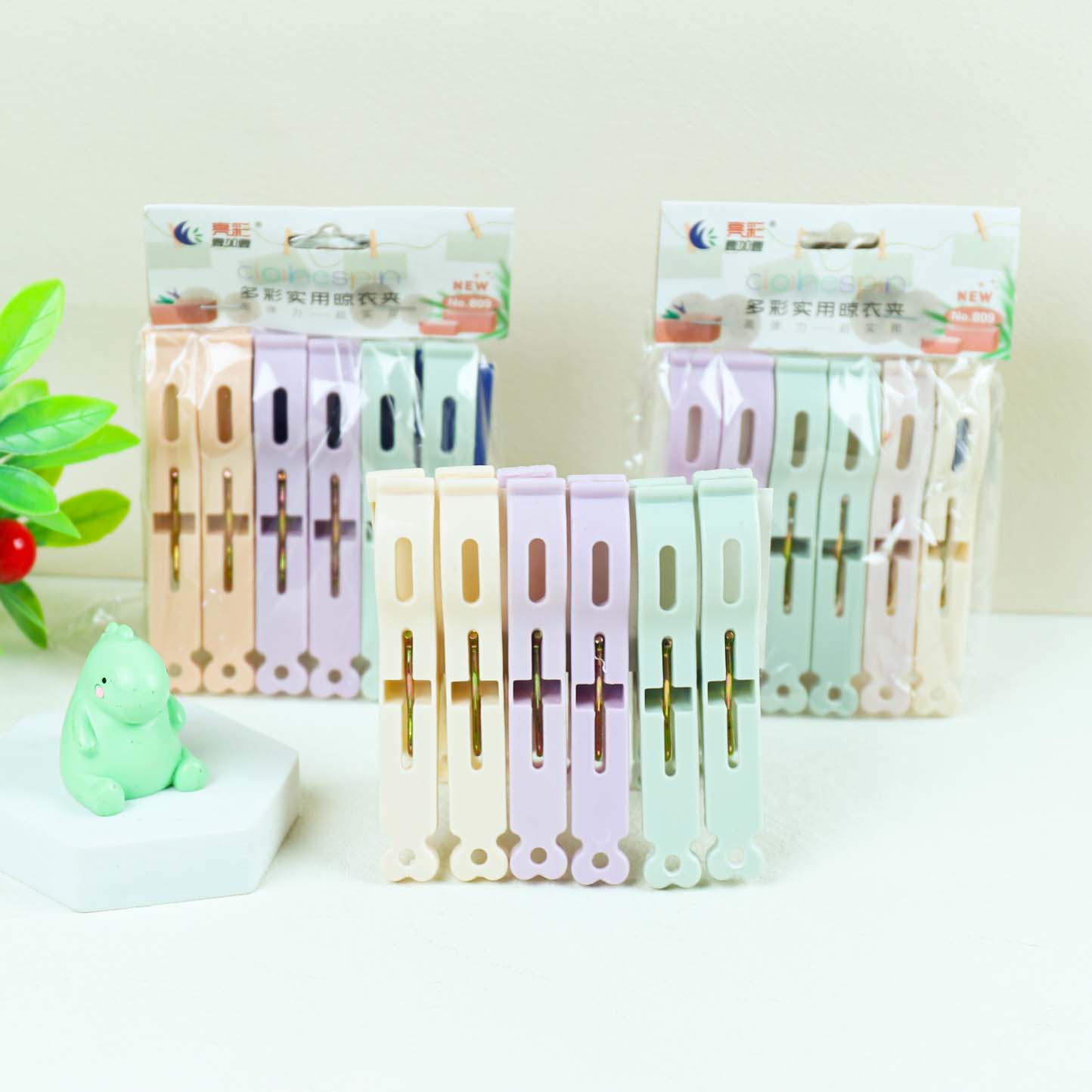 Bright Color 809 Six Clothes Pins