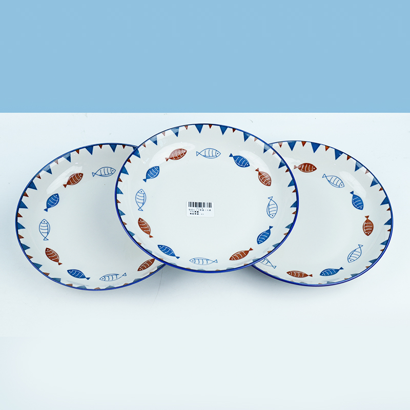 Printed 8.3-Inch Fruit Plate (Cartoon Fish) - Image 2