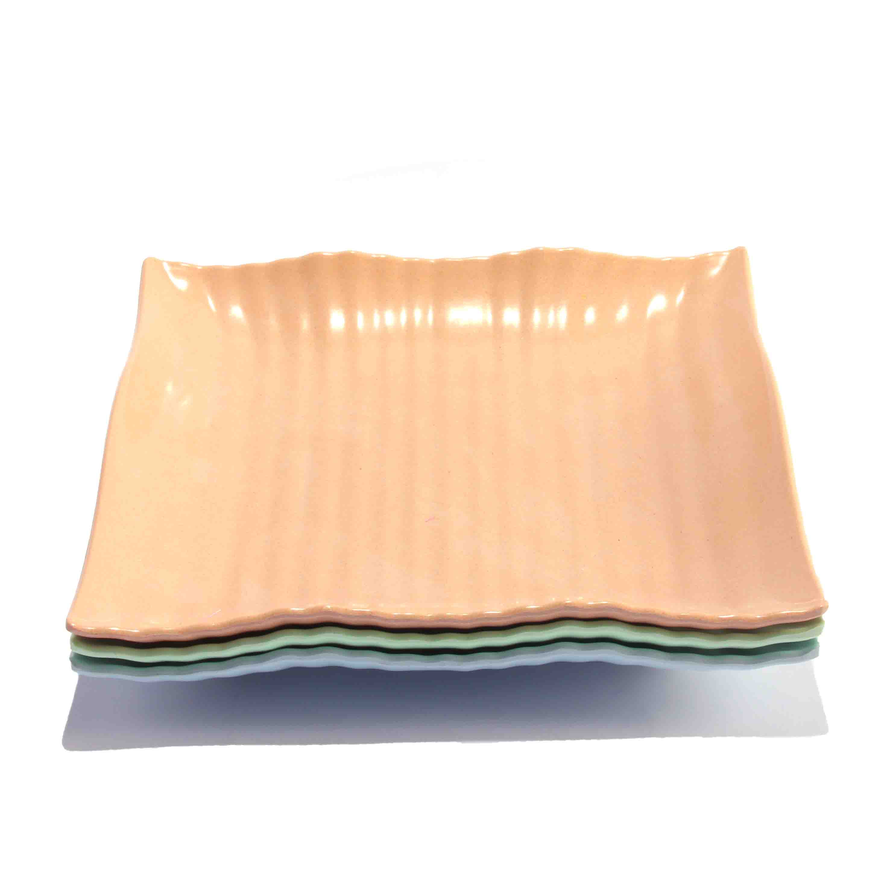 320-9 Ribbed Faux Porcelain Plate