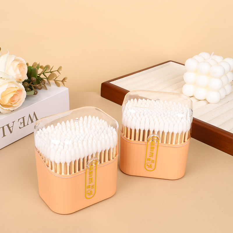 Zi Meng Qi -922 Square Box 200 Flip Cotton Swabs