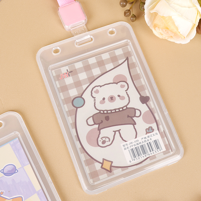 JW435 Cartoon Crystal Buckle Large Card Bag (Random)