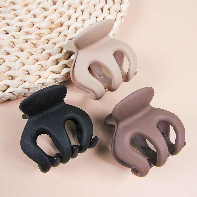 Boxed Matte Milk Tea Color Ponytail Clips