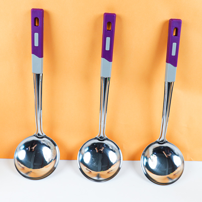 08 Purple Handle Kitchen Spoon (With Magnet)