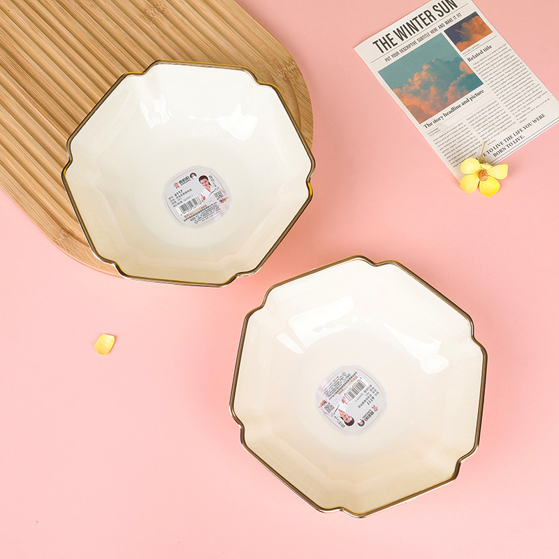 6117 bronzing hexagonal fruit plate (18.5*5cm)