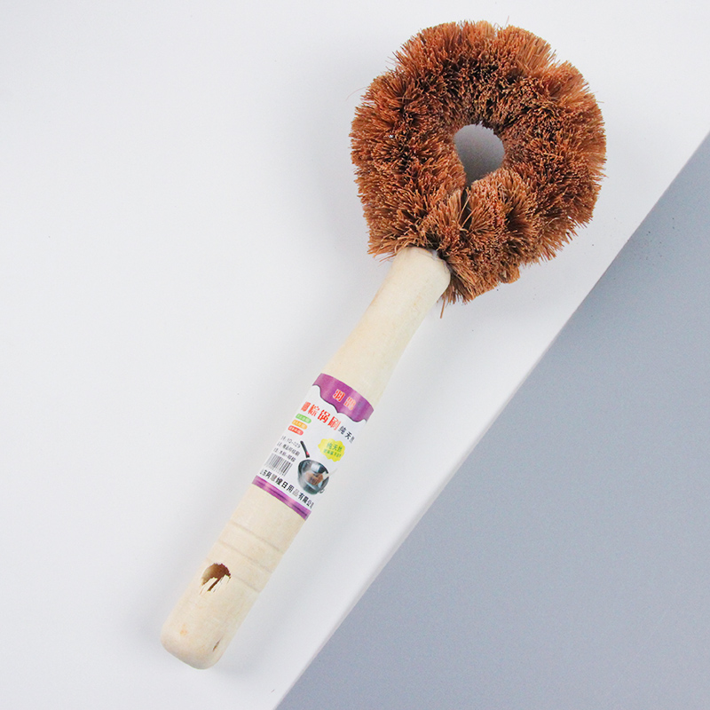 Wooden handle red brown pot brush - Image 3