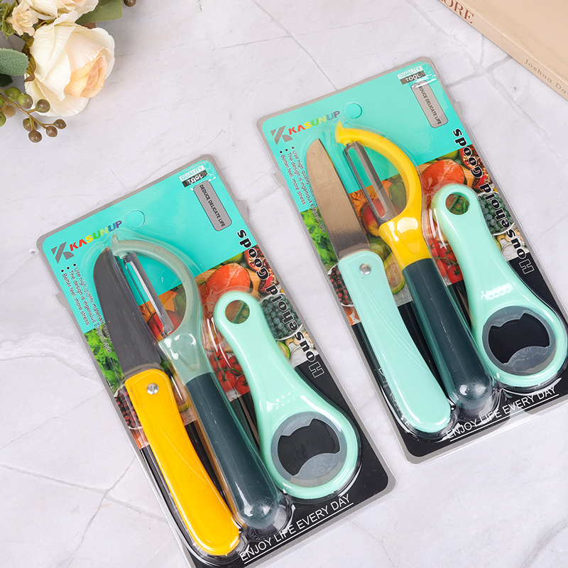 A- 9819 planer knife fruit knife set of 3 (card)