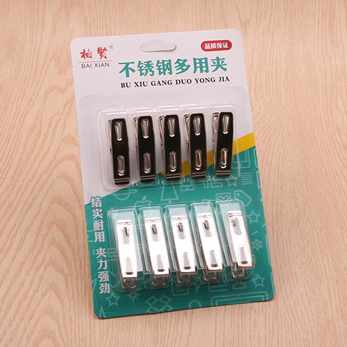 Boxian card with 10 stainless steel clips