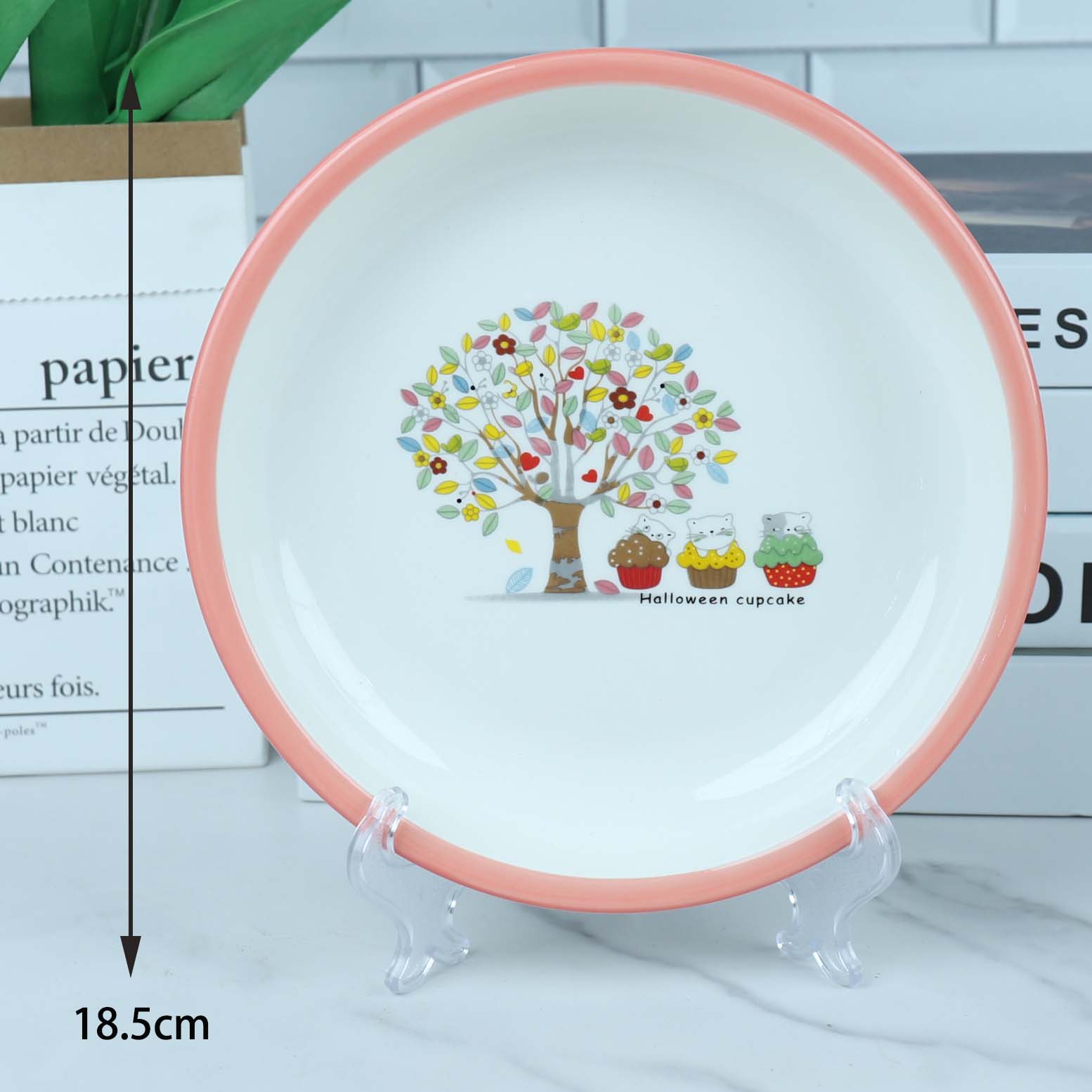 Printed 7-inch sweetheart plate (random pattern) - Image 3