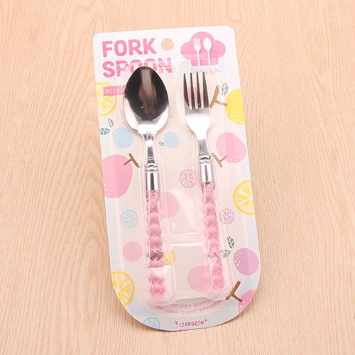 202 Colorful Handle Fork and Spoon Set