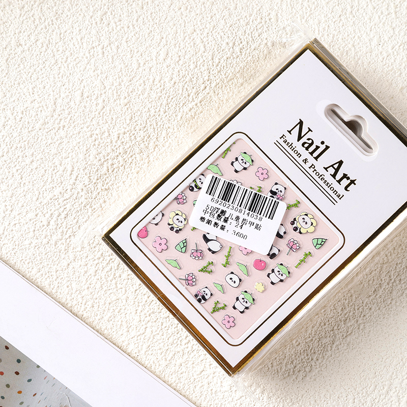 5D embossed children's nail stickers - Image 4
