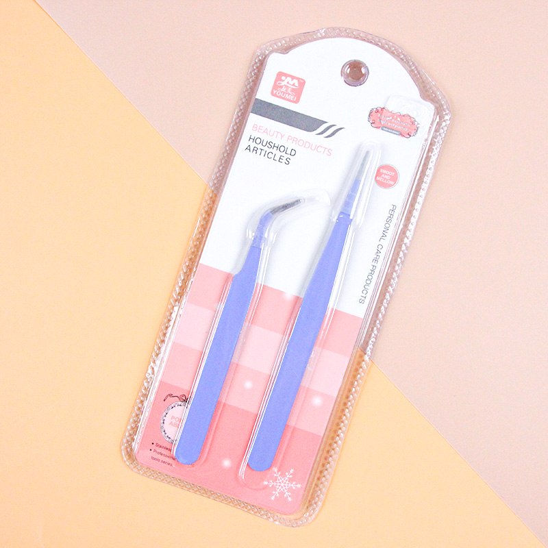K-614 Blister-Packed Tweezers Set (Eyebrow Clip)