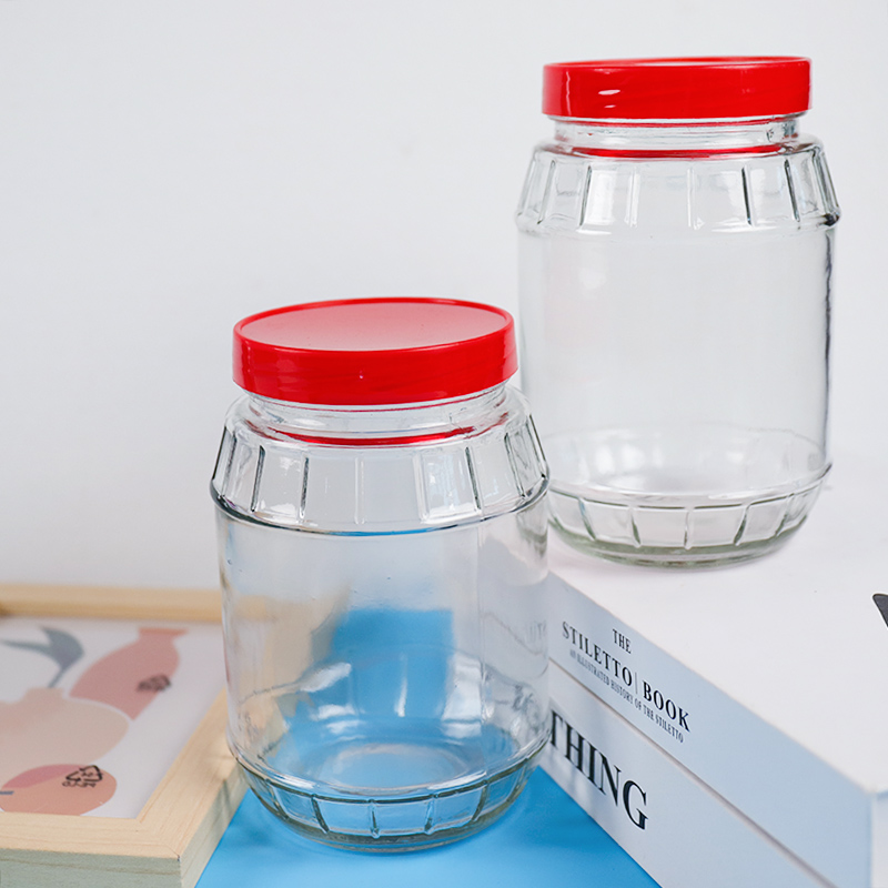 Linglong round glass jar 890ml (1.00kg)