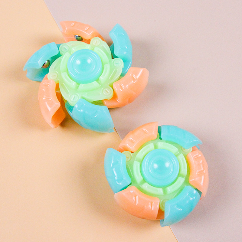 Handheld Light Up Radish Spinning Top Toy