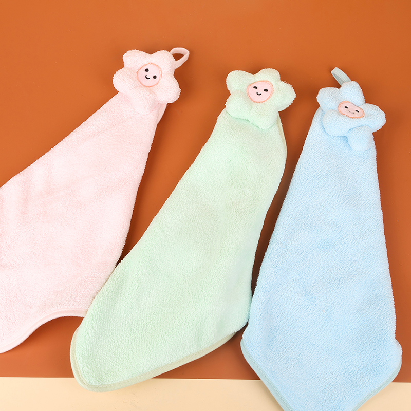 8613 simple flower hanging towel (30*30) square towel (8607)