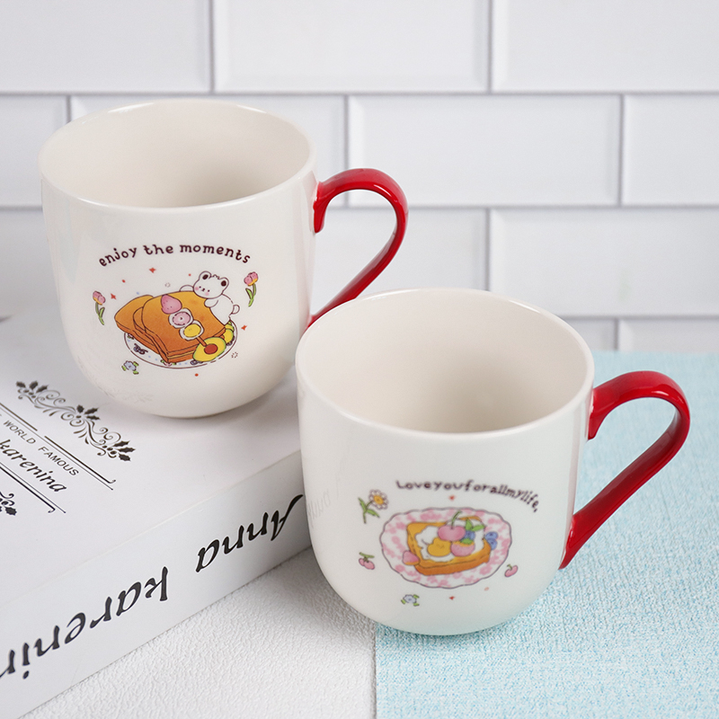 C814 Baked Flower Ceramic Cup - Image 2