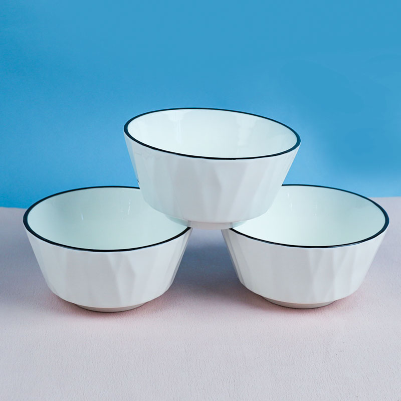 Black Edge 5-Inch Glass Bowl (Qualified Product)