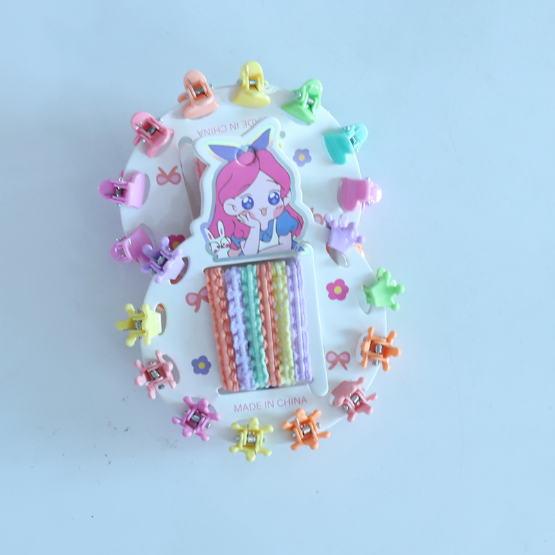 Boxed Small Claws Clips + Hair Tie Set (10 Pieces) - Image 3