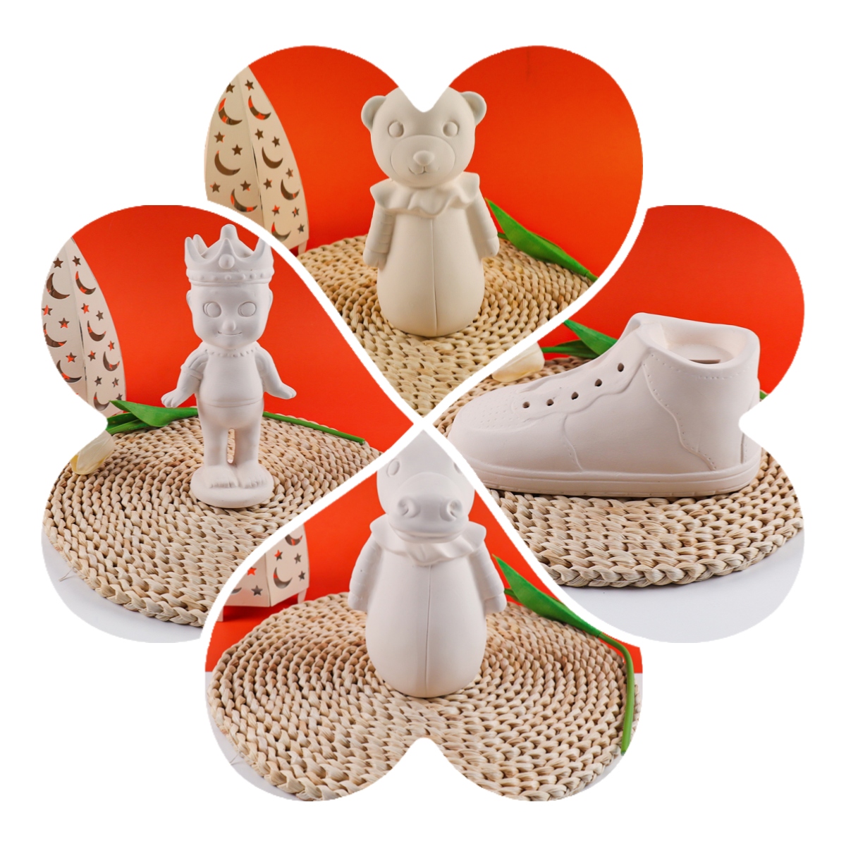 Handle extra large plaster painting (96 without watercolor/random)