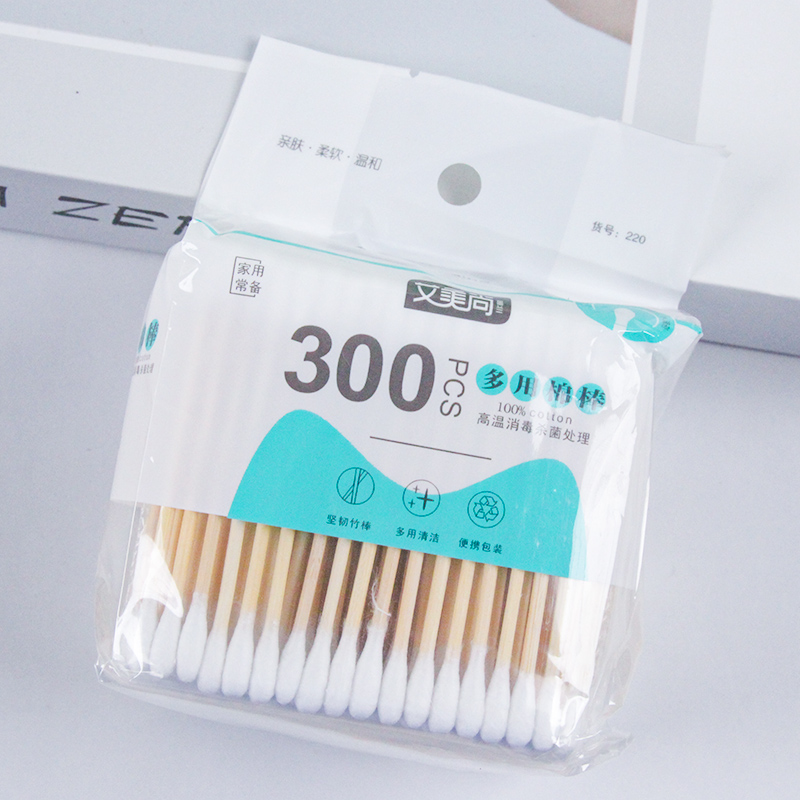 Aimeishang 220 Bagged Bamboo Cotton Swabs