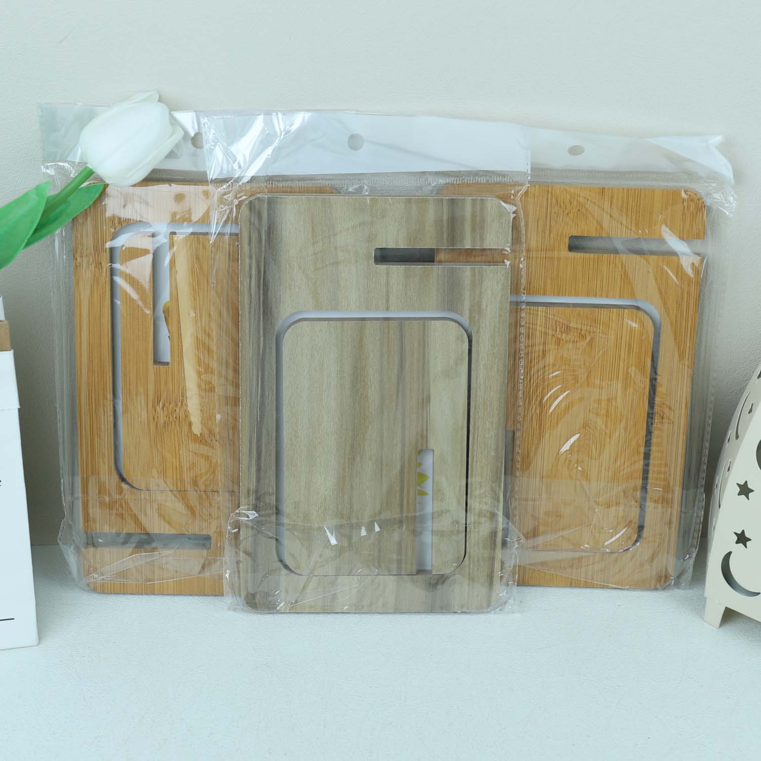 Wooden Assembled Square Mirror - Ảnh 2