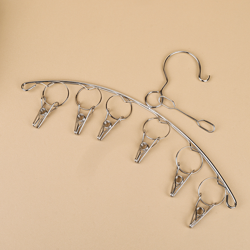 201 stainless steel windproof hanger (6 clip)