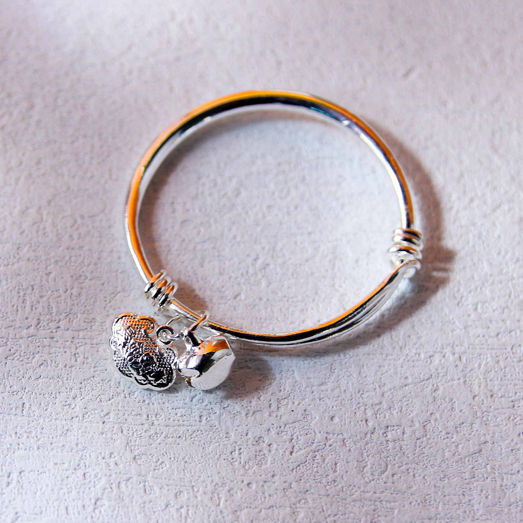 Children'S Letter Bell Bracelet (Silver) - Ảnh 3