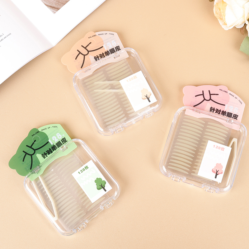 Boxed flesh color narrow double eyelid stickers (4 pieces)