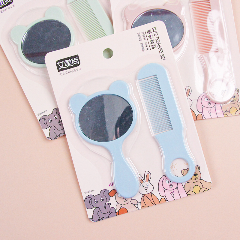 6652 Blister-Packed Baby Mirror Comb Set